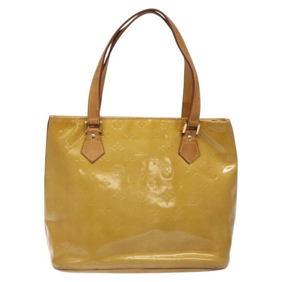 LOUIS VUITTON Monogram Vernis Houston Hand Bag Beige M91004 LV Auth hk2355 - Picture 2 of 15